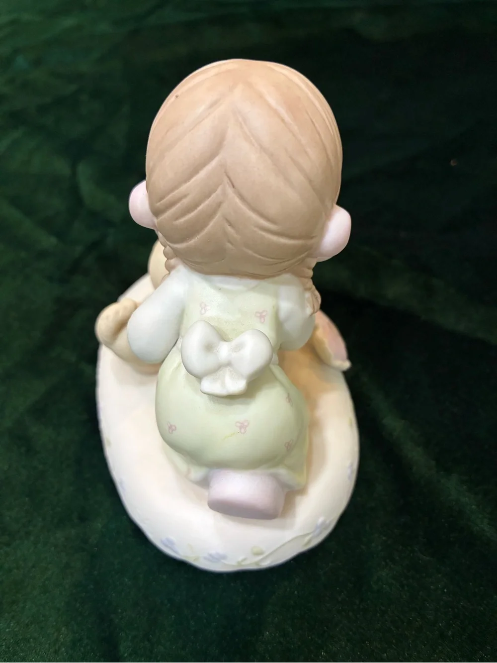 Precious Moments Cream and Pink Girl Figurine with Puppy Birthday Gift 8 years